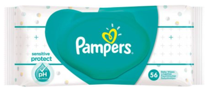 Health and Hygiene Wipes Pampers Sensitive NPM 56s 12