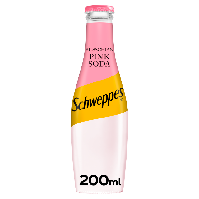 Schweppes Russchian Pink Soda 200ml x 24 (Glass)