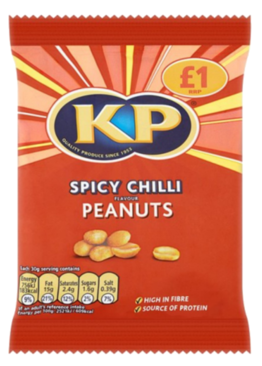 Snacks KP Chilli Peanuts PM 1.00 65g 12