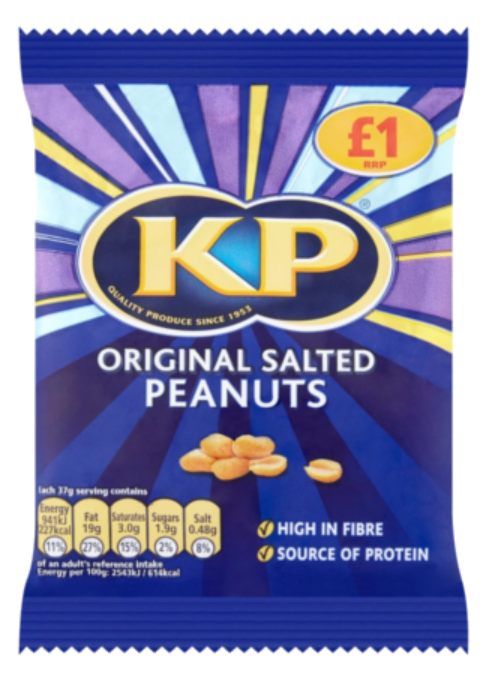 Snacks KP Original Salted Peanuts PM 1.00 65g 12