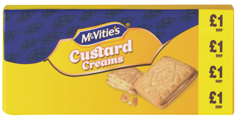 Snacks McVities Custard Creams PM 1.00 - 12