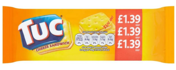 Snacks TUC Sandwich PM 1.39 150g 12
