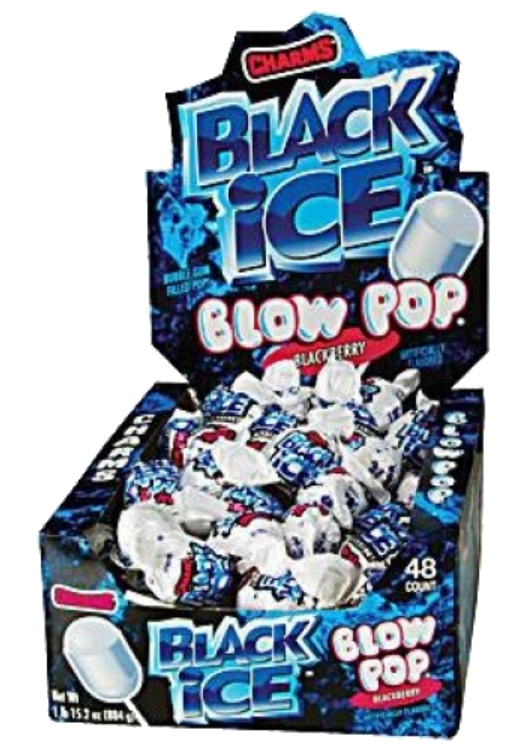 Sweets & Candy Blowpops Black Ice NPM 18g 48