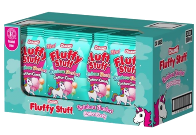 Sweets & Candy Charms Fluffy Stuff Rainbow Sherbet Cotton Candy NPM 60g 24