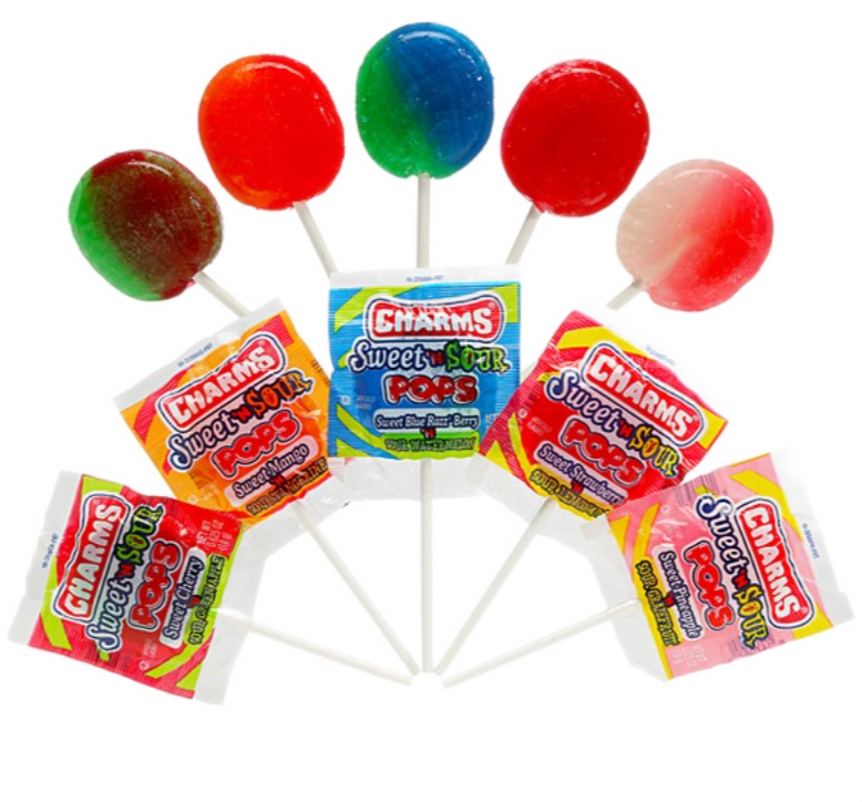 Sweets & Candy Charms Pop Sweet & Sour Lollipops NPM 17g 576