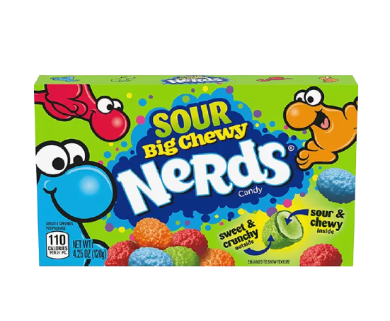 Sweets & Candy Nerds Big Chewy Sour Theatre NPM 120g 12
