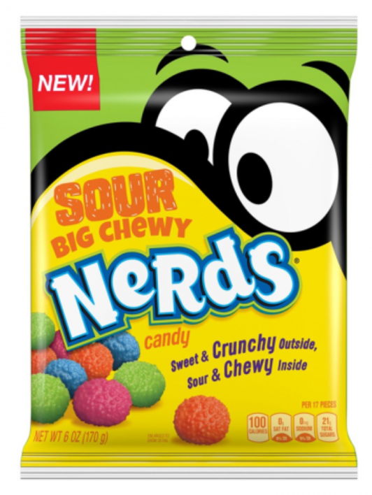 Sweets & Candy Nerds Chewy Sours Peg Bag NPM 170g 12