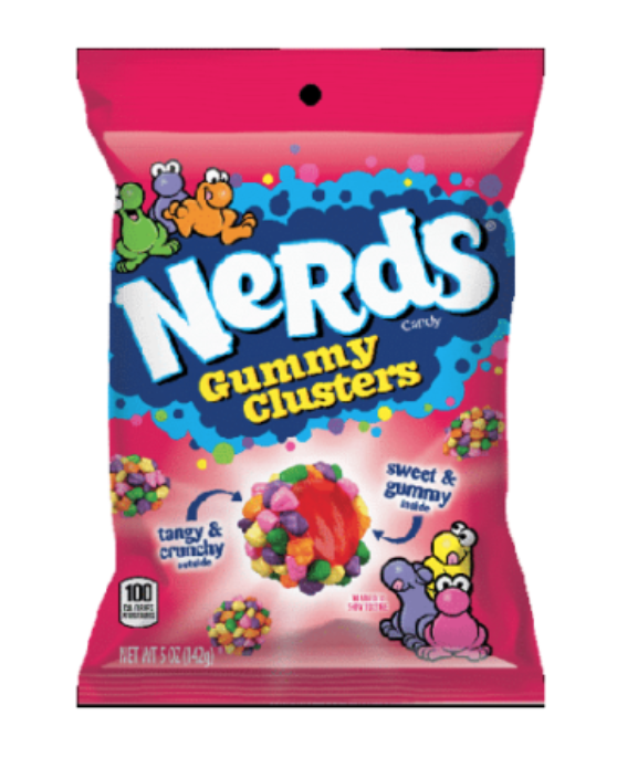 Sweets & Candy Nerds Gummy Clusters Peg Bag NPM 142g 12