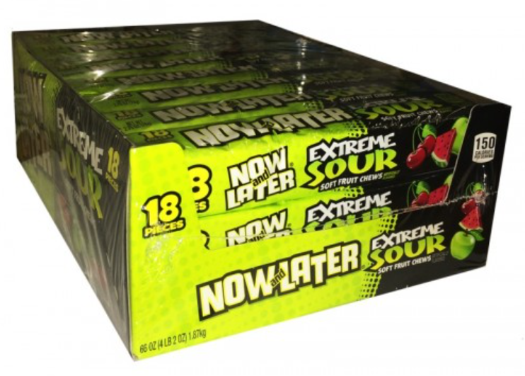 Sweets & Candy Now & Later Chewy Extreme Sour  NPM 69g 288