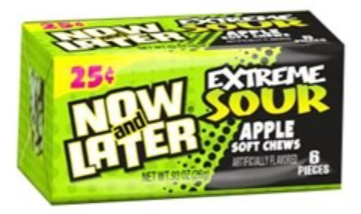 Sweets & Candy Now & Later Extreme Sour Apple NPM 26g 288