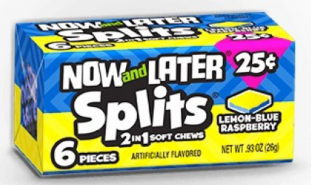Sweets & Candy Now & Later Splits Lemon-Blue Raspberry NPM 26g 288