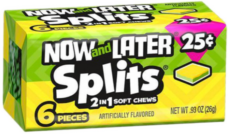 Sweets & Candy Now & Later Splits Lemon-Lime NPM 26g 288