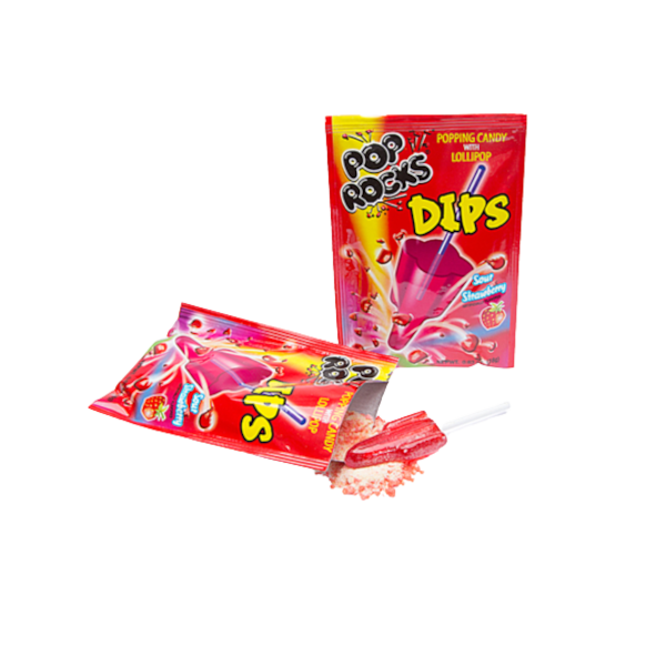Sweets & Candy Pop Rocks Dips Sour Strawberry NPM 18g 18