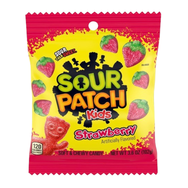 Sweets & Candy Sour Patch Kids Strawberry Peg Bag NPM 102g 12