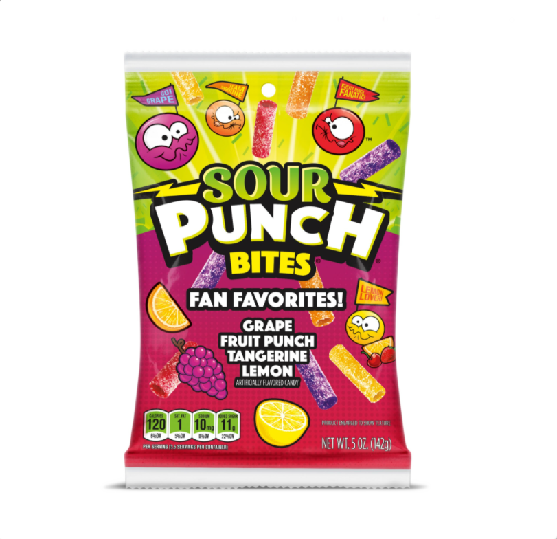 Sweets & Candy Sour Punch Fan Favorites Bites Peg NPM 142g 12