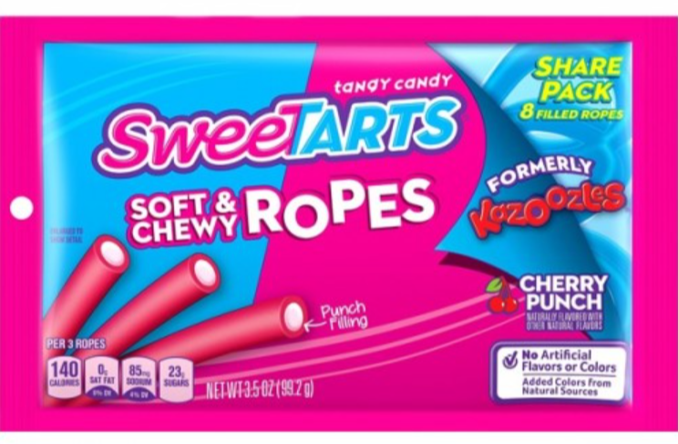 Sweets & Candy Sweetarts Chewy Ropes Cherry Punch Share Size  NPM 99g 12