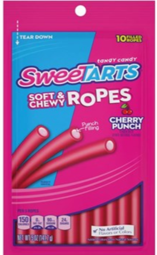 Sweets & Candy Sweetarts Soft & Chewy Ropes Peg Bag NPM 142g 12