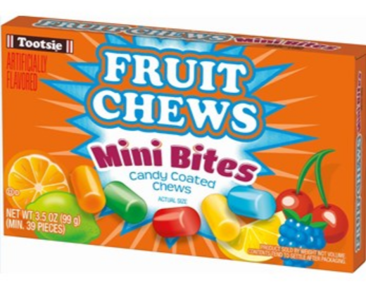 Sweets & Candy Tootsie Fruit Chew Mini Bites Theatre NPM 99g 12