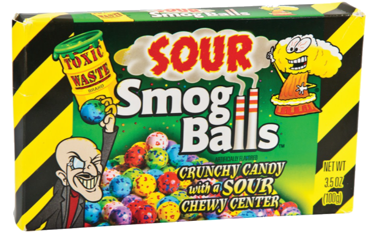 Sweets & Candy Toxic Waste Sour Smog Balls Theatre  NPM 99g 12