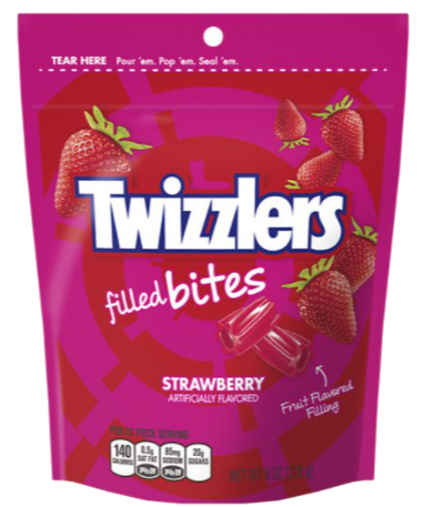 Sweets & Candy Twizzler Strawberry Filled Bites NPM 226g 9
