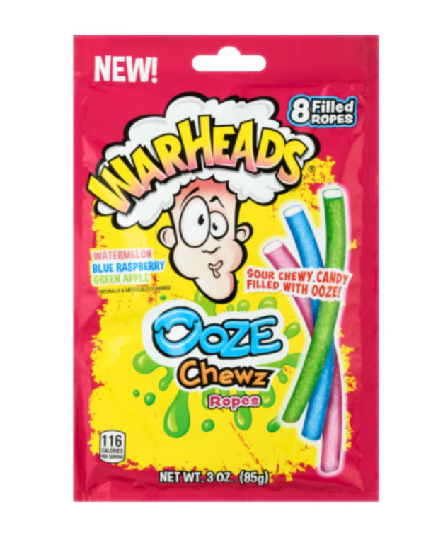 Sweets & Candy Warheads Ooze Chewz Ropes NPM 85g 12