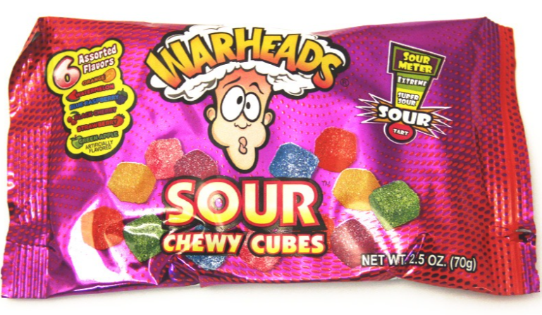 Sweets & Candy Warheads Sour Chewy Cubes NPM 70g 180