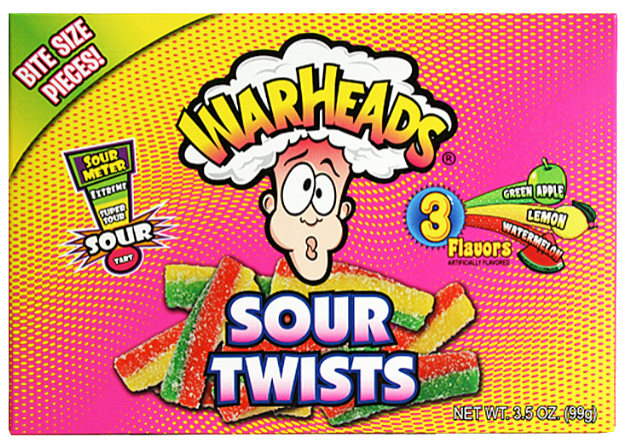 Sweets & Candy Warheads Sour Twists Theatre NPM 99g 12