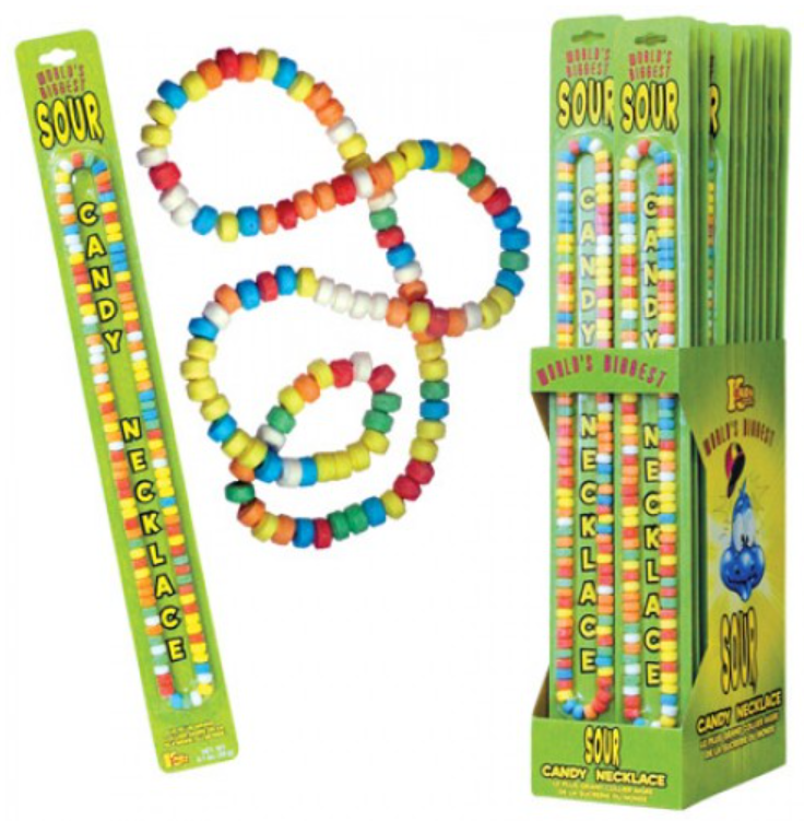 Sweets & Candy Worlds Biggest Sour Candy Necklace  NPM 60g 24