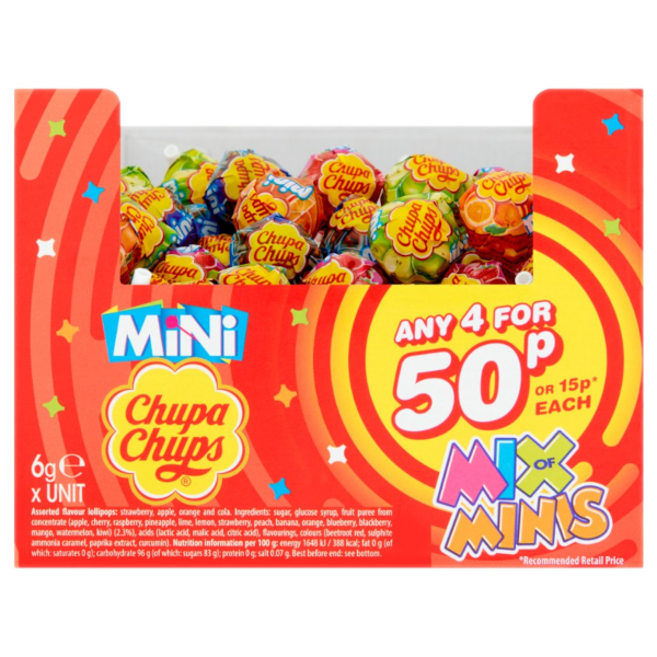 Sweets Chupa Chups Minis Mix PM 0.50 For 4 6g 200