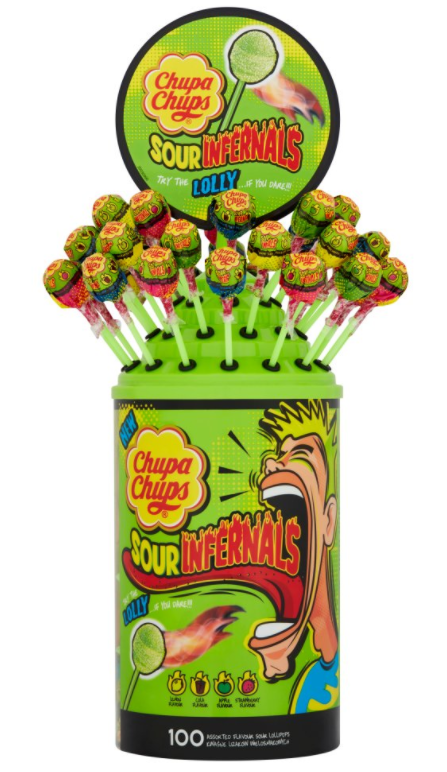 Sweets Chupa Chups Sour Infernals NPM 100s 1