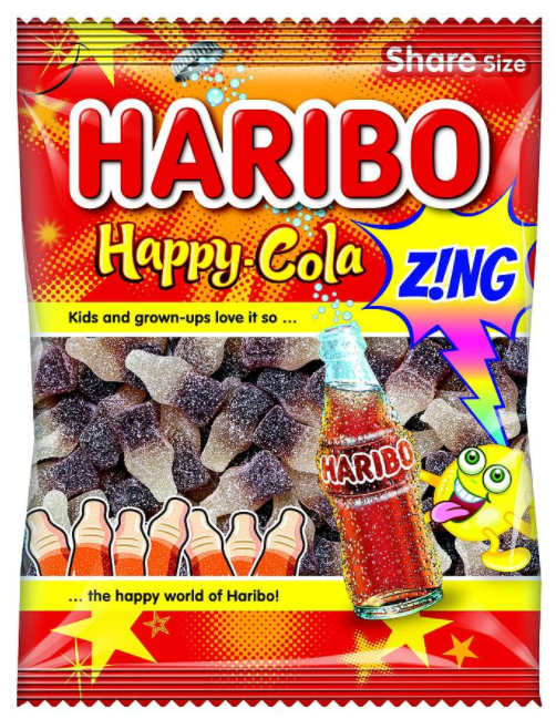 Sweets Haribo Happy Cola Zing NPM 140g 12