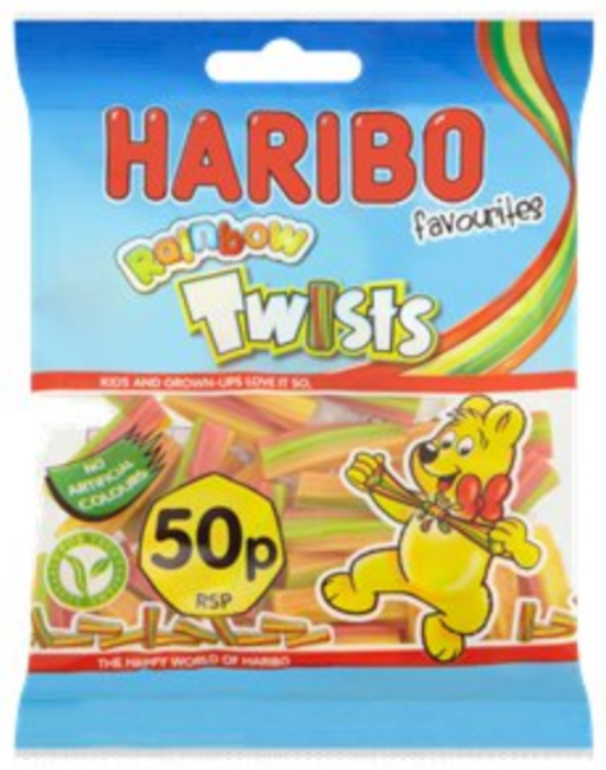 Sweets Haribo Rainbow Twists Favourites PM 0.50 70g 20