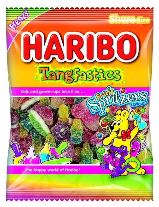 Sweets Haribo Tangfastics Fruit Spritzers NPM 140g 12