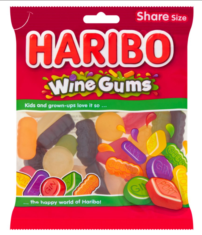 Sweets Haribo Wine Gums NPM 140g 12