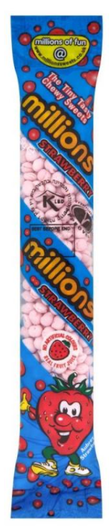 Sweets Millions Tubes Strawberry NPM 60g 12