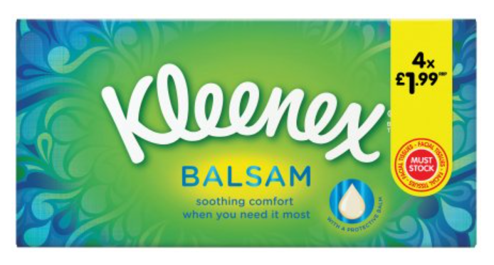 Tissues and Toiletries Tissue Kleenex Balsam PM 1.99 72s 4