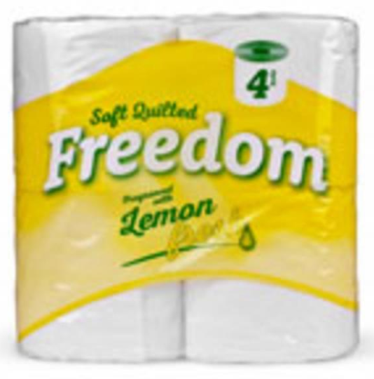 Tissues and Toiletries Toilet Roll Freedom Lemon 2Ply  NPM 4s-2Ply 10