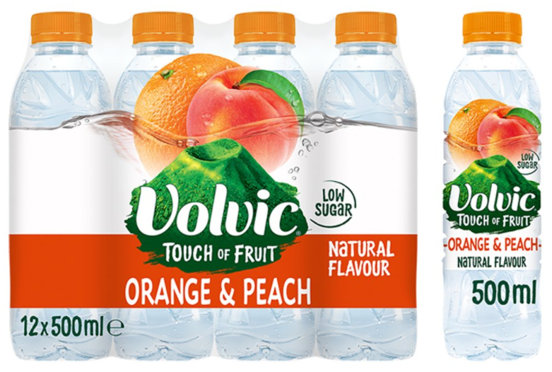 Waters Still Volvic Taste of Orange and Peach NPM 500ml 12