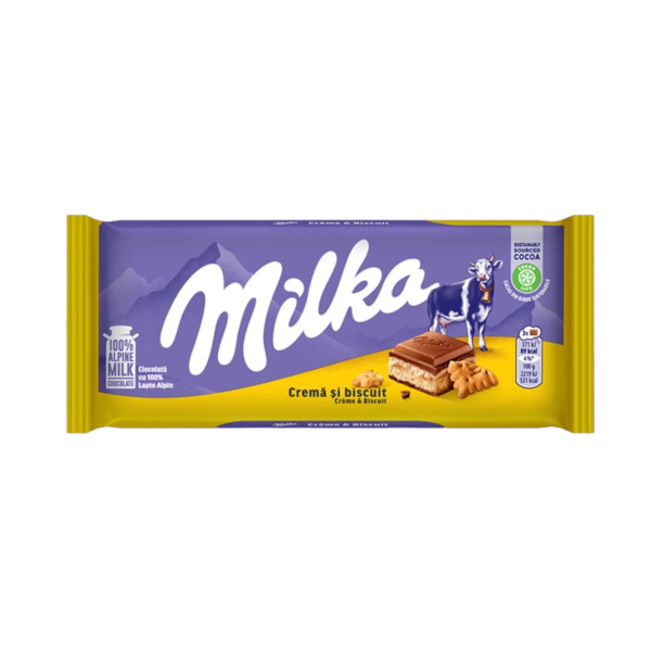 Chocolates Milka Cream & Biscuit NPM 100g 18