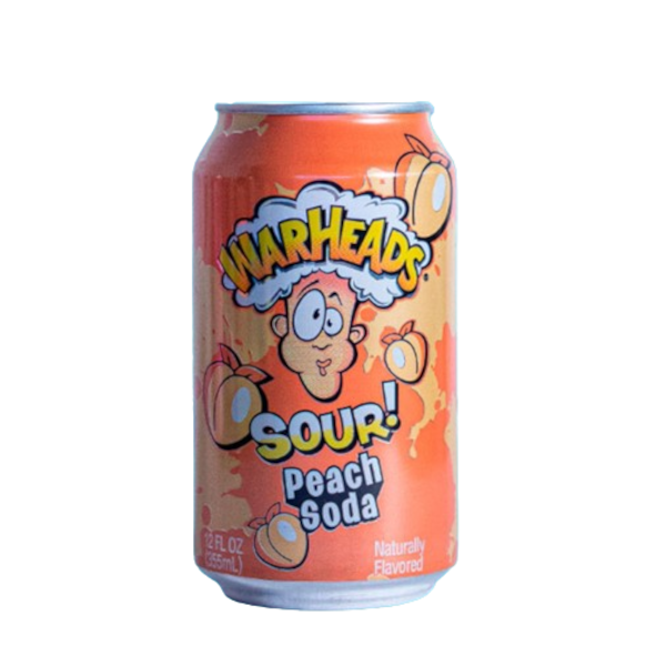 Drinks Warheads Peach Sour Soda NPM 355ml 12