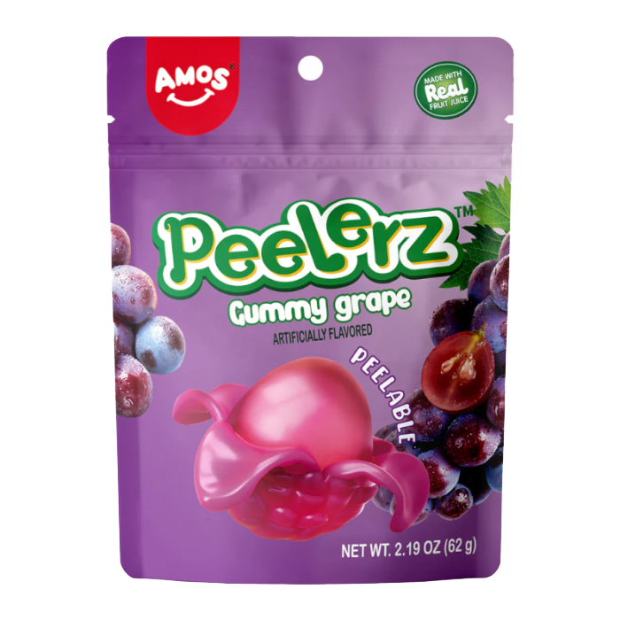 Sweets & Candy Amos Peelerz Grape NPM 65g 12