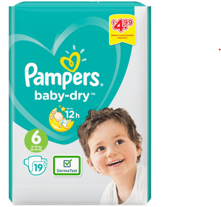 Baby Products Pampers Extra Large S6 PM 4.99 19s 4