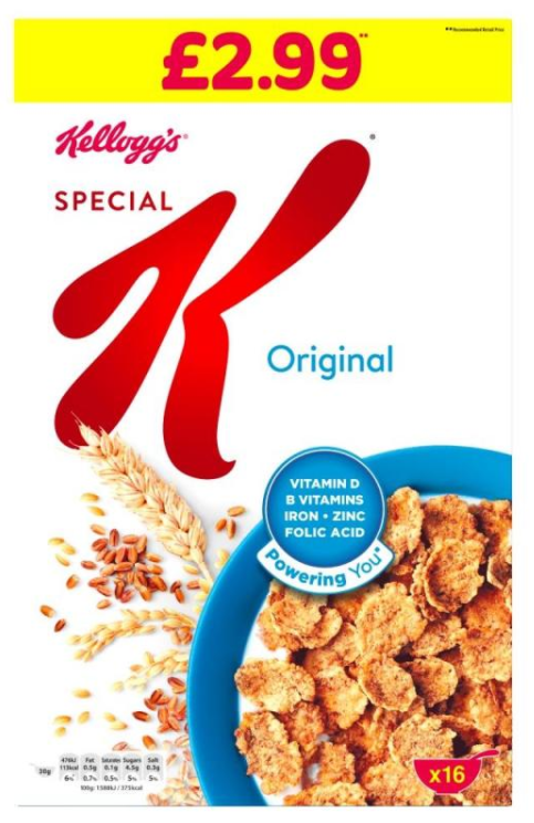Cereals Kelloggs Special K Original PM 2.99 500g 5