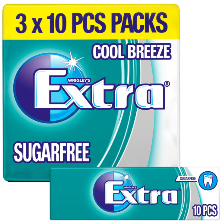 Chewing Gums Extra Cool Breeze NPM 3 Pack-10s 20