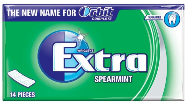 Chewing Gums Extra Spearmint NPM 324g-27g-14s 12