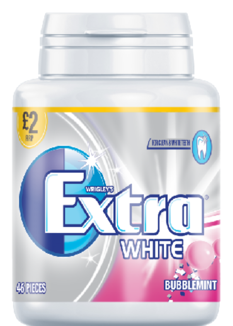 Chewing Gums Extra White Tubs PM 2.00 46s 6