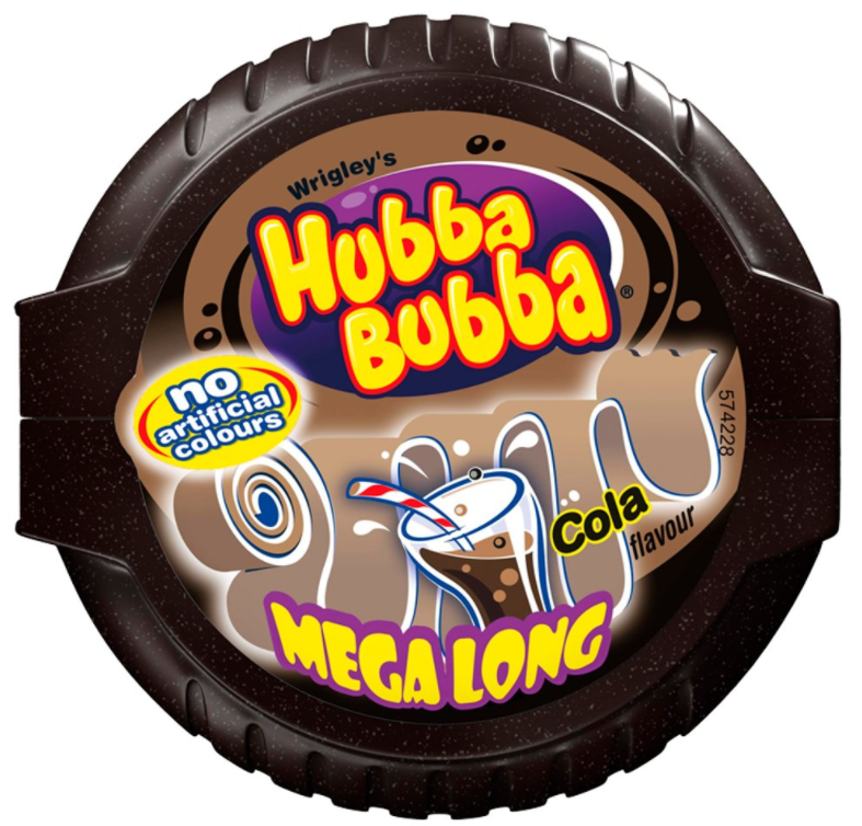 Chewing Gums Hubba Bubba Tape Cola Bubble Gum NPM 56g 180cm 12