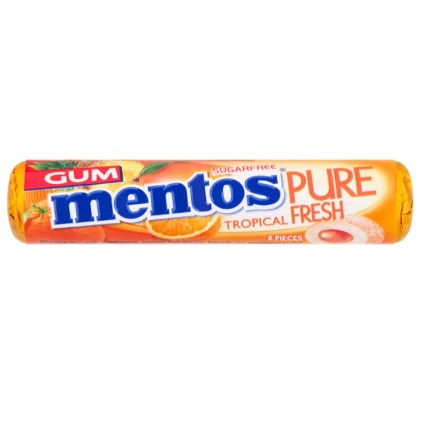 Chewing Gums Mentos Sugar Free Tropical NPM 16g 24