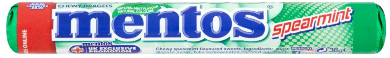 Chewy Dragees Mentos Spearmint NPM 38g 40