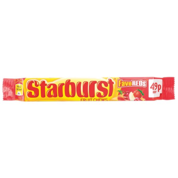 Chewy Dragees Starburst FaveReds Fruit Chews PM 0.49 45g 24